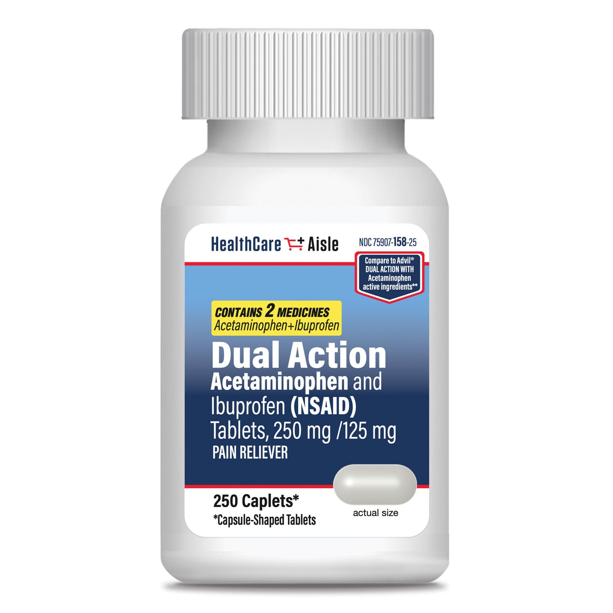 HealthCareAisle Dual Action Acetaminophen and Ibuprofen