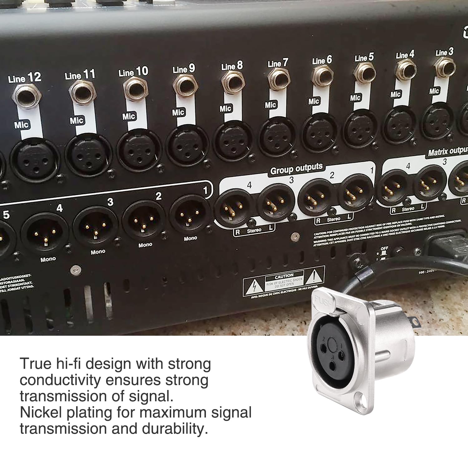 10 Piastre Di Montaggio D-Series Per Connettori XLR – In Lega Di Zinco, 26x31mm, Spessore 4mm, Per Pannelli E Stage Box