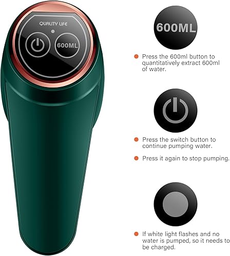 Miniatura 4 de Bomba de agua eléctrica automática - Recargable universal para jarras de 2, 3 y 5 galones