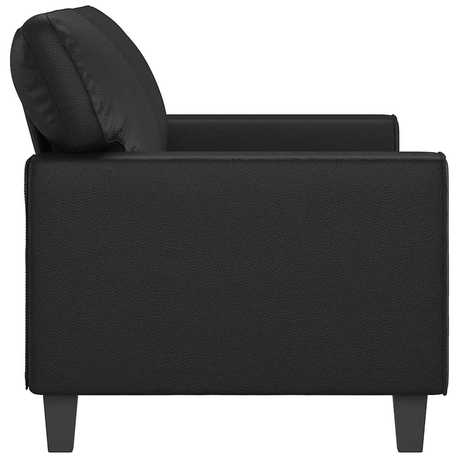 Gecheer Divano a 2 Posti Nero 140 cm in Similpelle
