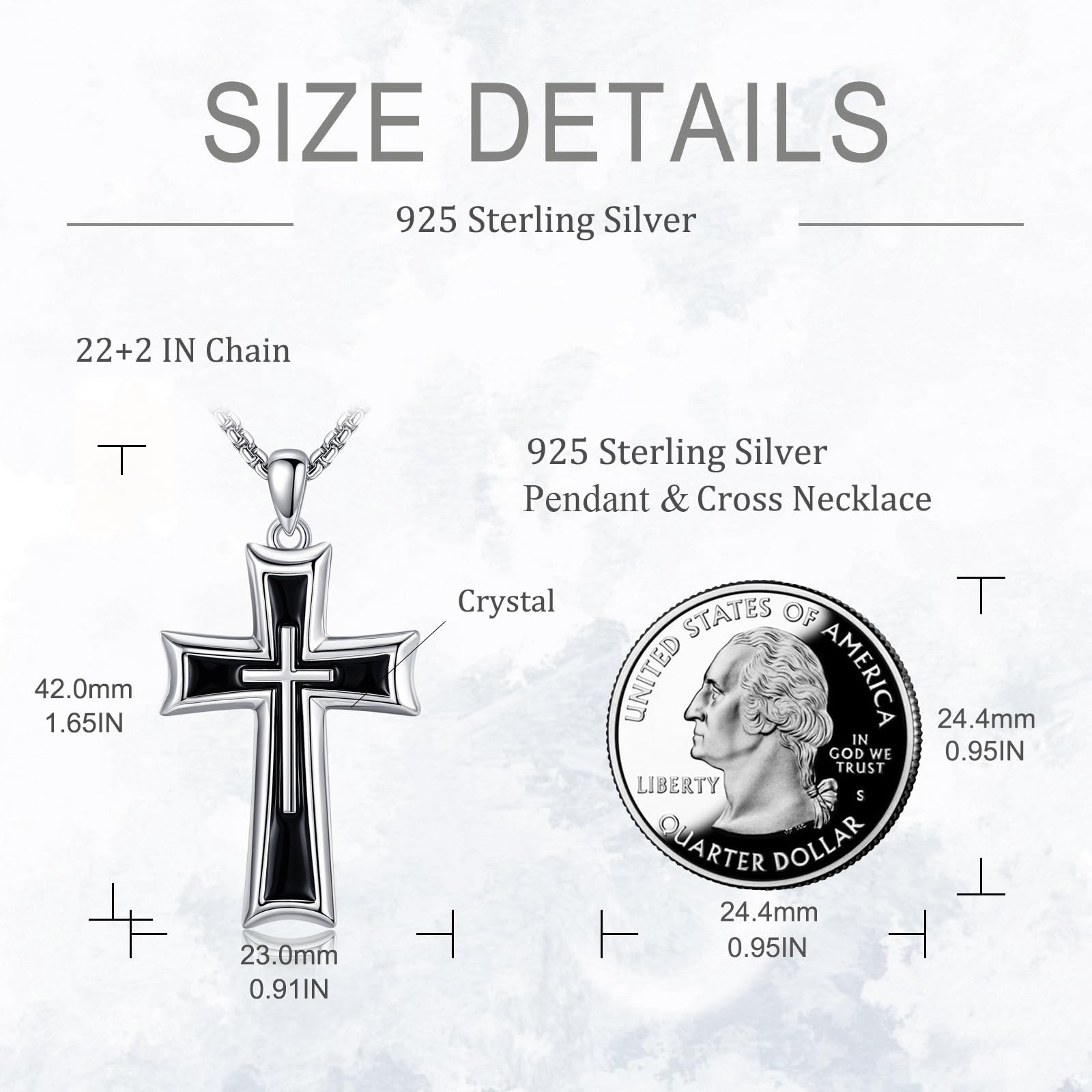 POPLYKE Kreuz Kette 925 Sterling Silber Jesus Kruzifix Kette Christian Halskette Männer St Michael St Benedikt St George kette Amulet Medal Schmuck 18-22"