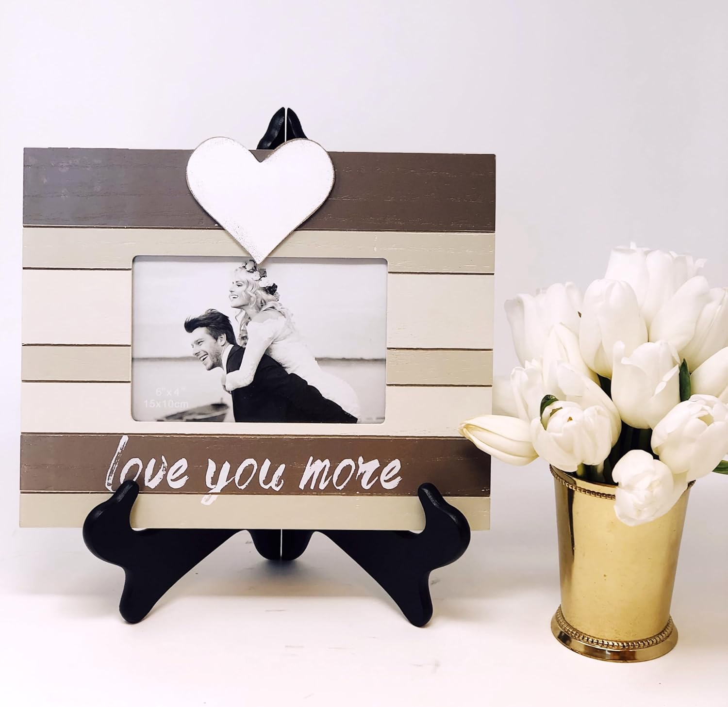 BANBERRY DESIGNS Black Wooden Easels - Premium Quality Folding Display Stand - Set of 4 Easels - Ideal for Large Sized Plates Plaques Books Tiles - 11" H