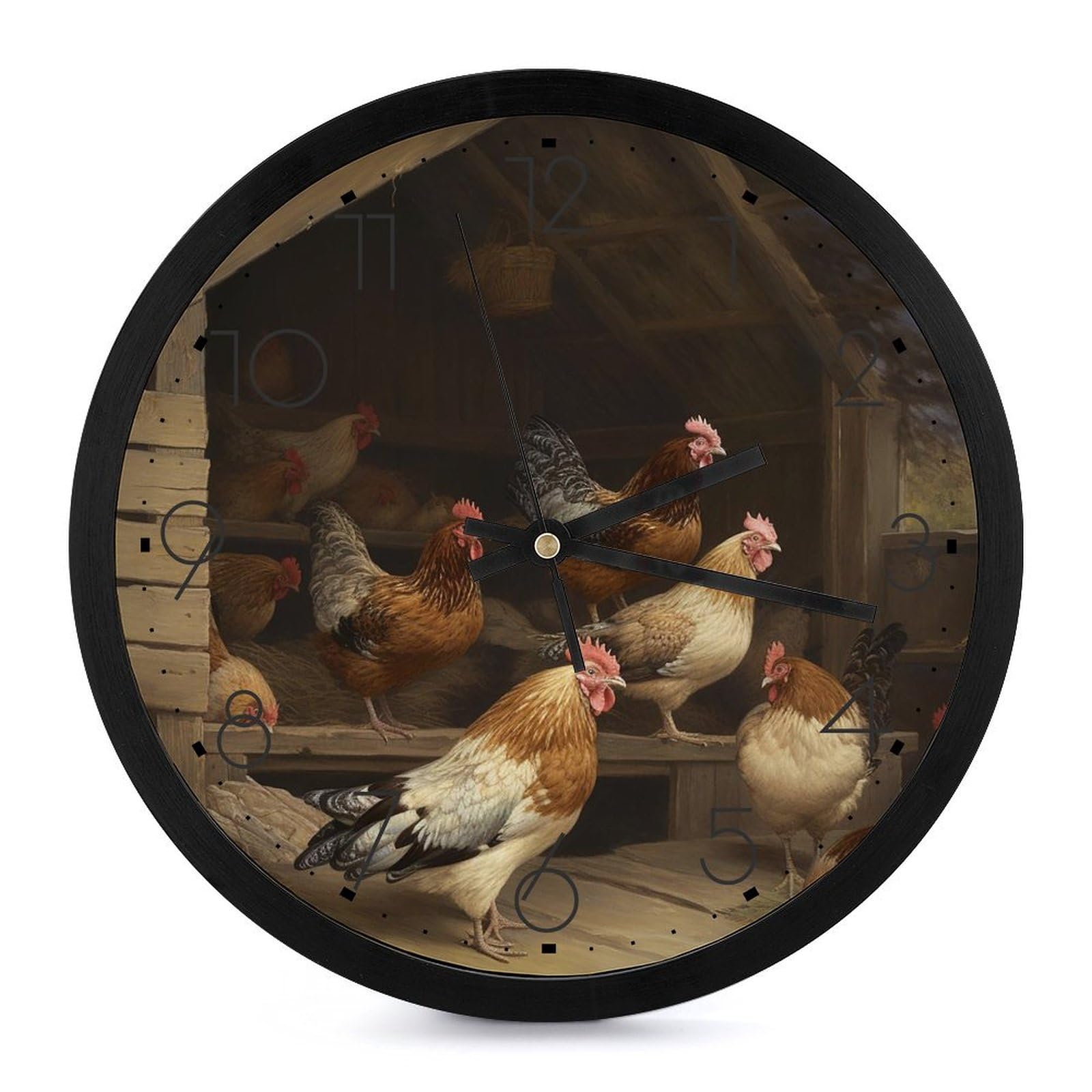 Horloge murale poule rôti pour une ambiance conviviale au salon