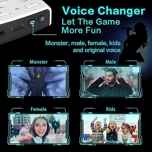Miniatura 3 de Kothab Cambiador de voz para controlador PS5, adaptador de auriculares estéreo, potenciador de sonido, controlador de audio, adaptador de