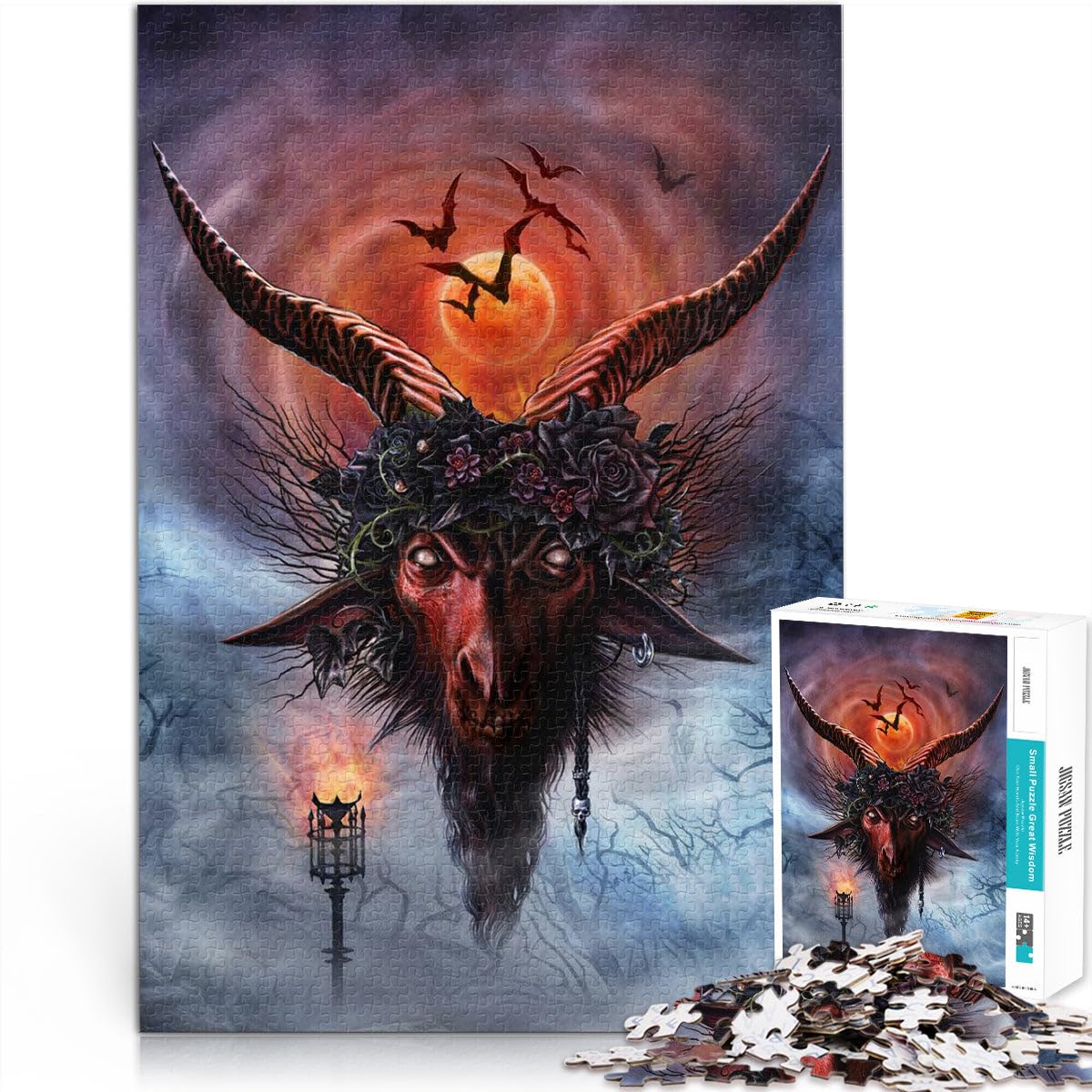 2000 Piece Jigsaws for Adults Demon skull Trainieren Sie Ihr Gehirn und Ihre Hände einzigartiges Herausforderungsspiel70x100cm — image 1