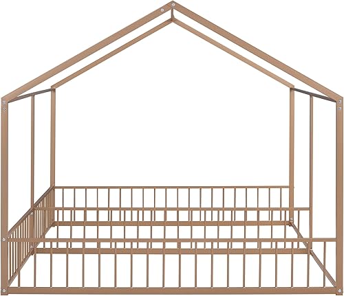 Miniatura 7 de Cama de plataforma de metal tamaño individual, dos camas compartidas con techo y ventana, para niños, niñas, adolescentes uso en el dormitorio