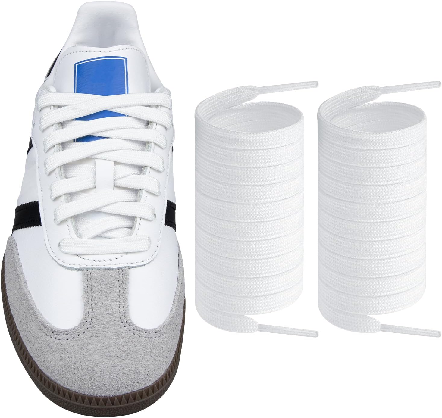Endoto Shoelaces for Adidas Samba OG/ADV/LT, Flat Shoe Laces Replacement Laces for Sneaker Shoes