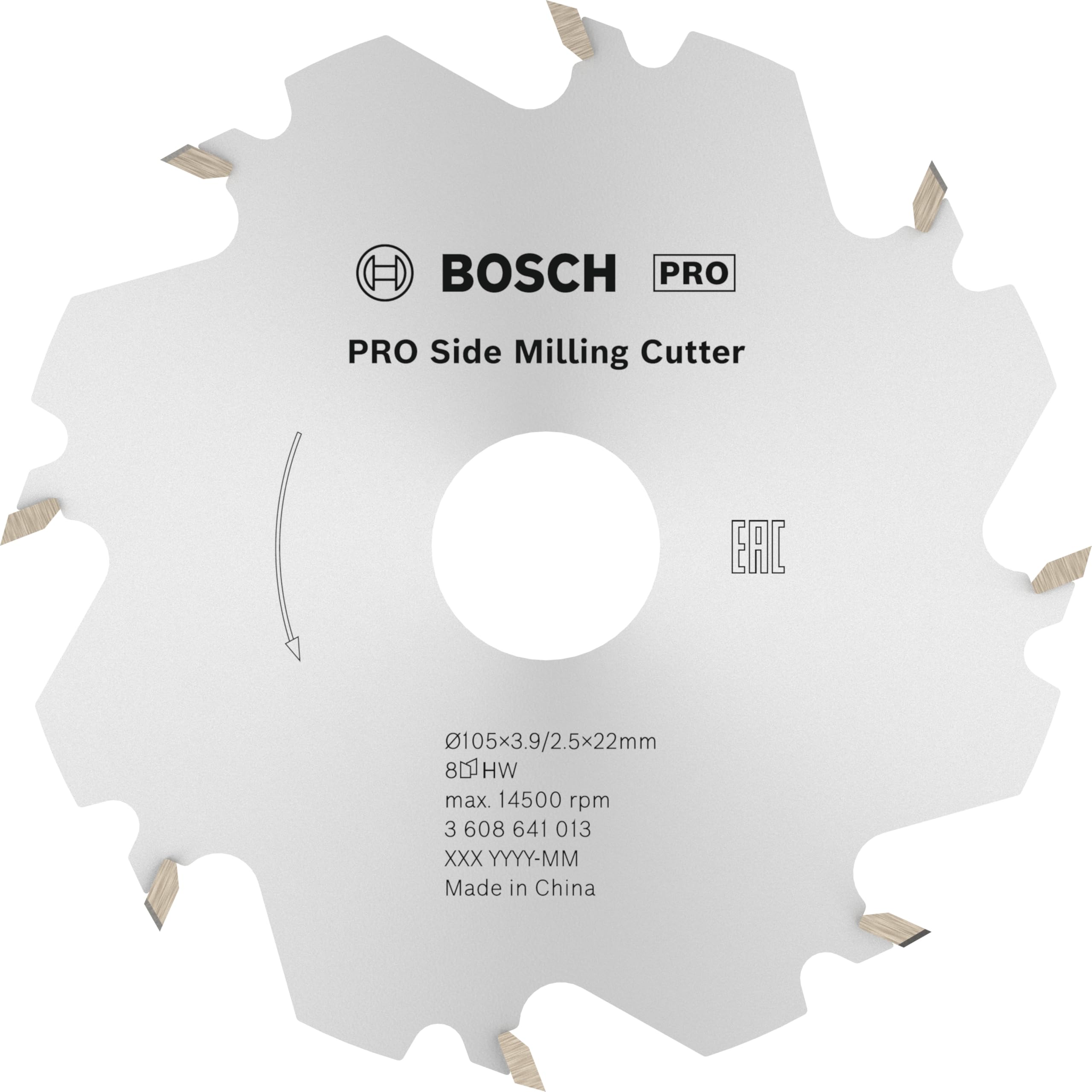 Bosch Accessories Professional Nutfräser 105 mm, 8 Zähne