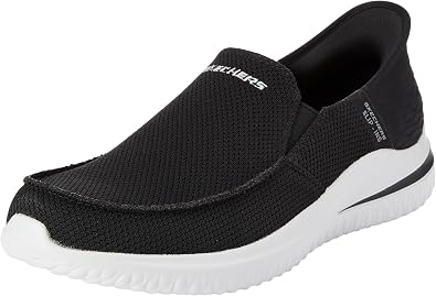 Skechers Men's Delson 3.0 Mooney Round Toe Bungee Lace-Up Loafers
