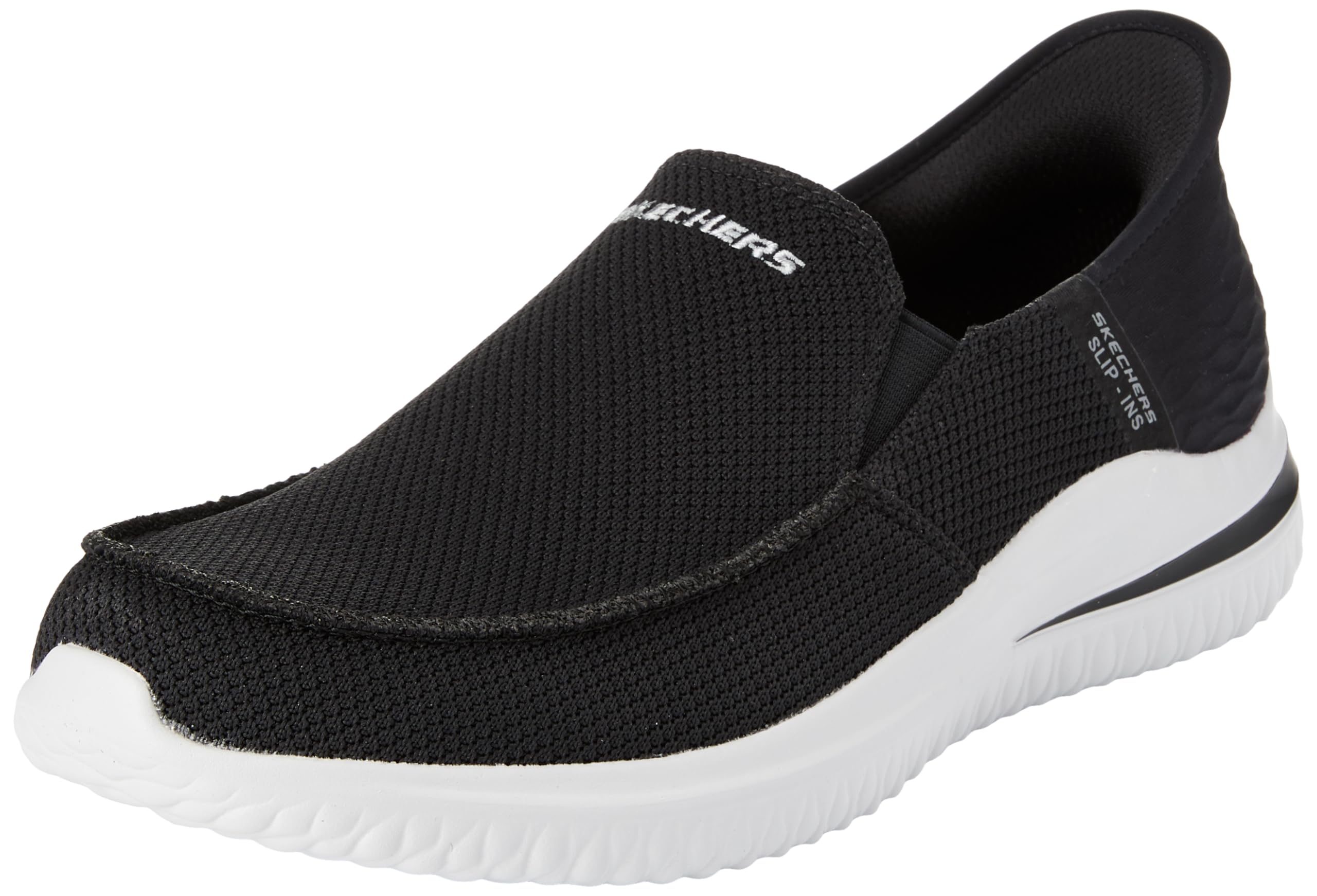 Skechers Herren Delson 3.0 MooneyRunde Zehenpartie, Bungee-Schnür-Slipper