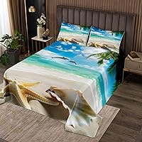 Vista 13 de Erosebridal Juego de colcha con temática oceánica, tamaño Queen, diseño de tortugas marinas para niñas y niños, lindo juego de colcha de animales