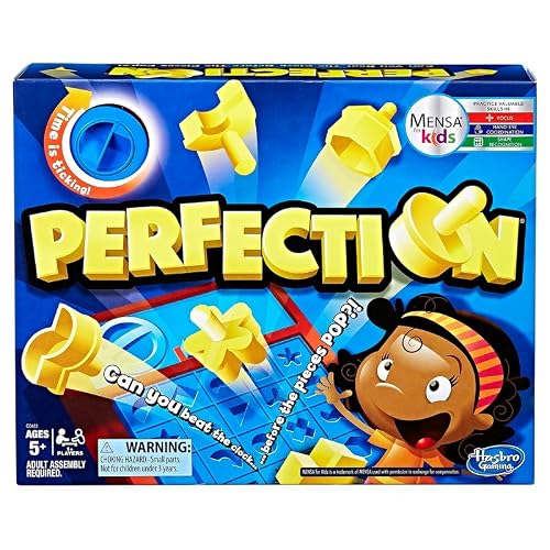 Image of Hasbro Gaming Perfection Board Game, Family Strategy Game, Ages 6+