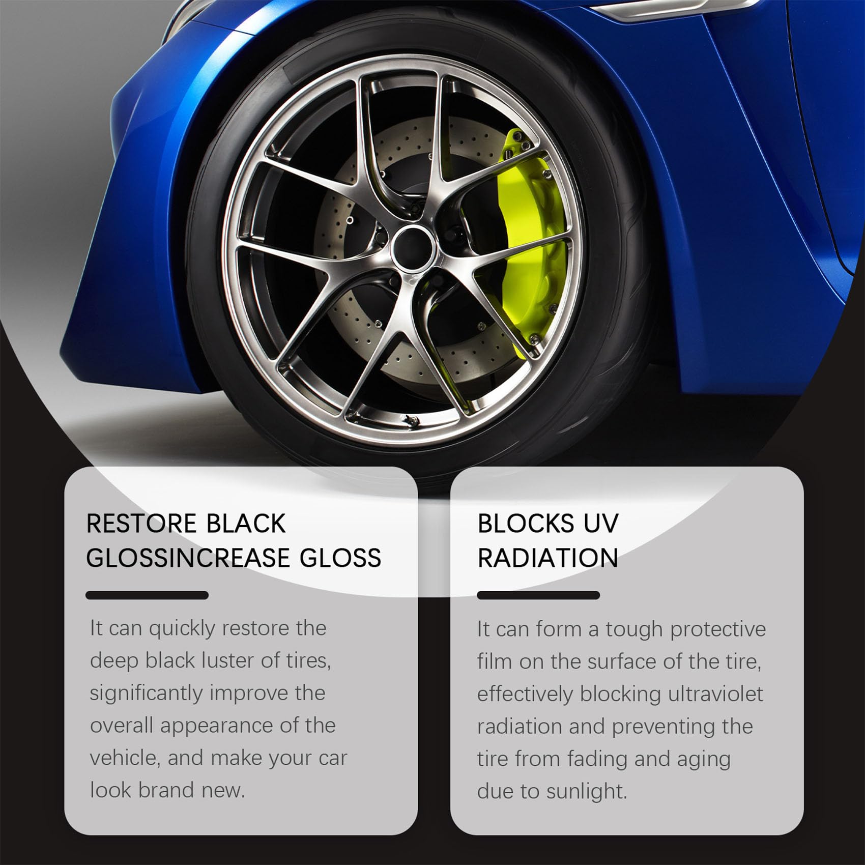 Tire Coating Paste – Restores Deep Black Shine and Protects Rubber & Plastic Tires for Cars, Trucks, SUVs, Motorcycles, and Exterior Trims (2pcs)