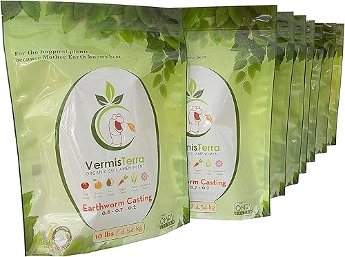 Vista 10 de VermisTerra Fundiciones de lombriz de tierra – (5 libras) 2.7 cuartos de galón – Fundición de lombrices de tierra 100% orgánicos – Fertilizante
