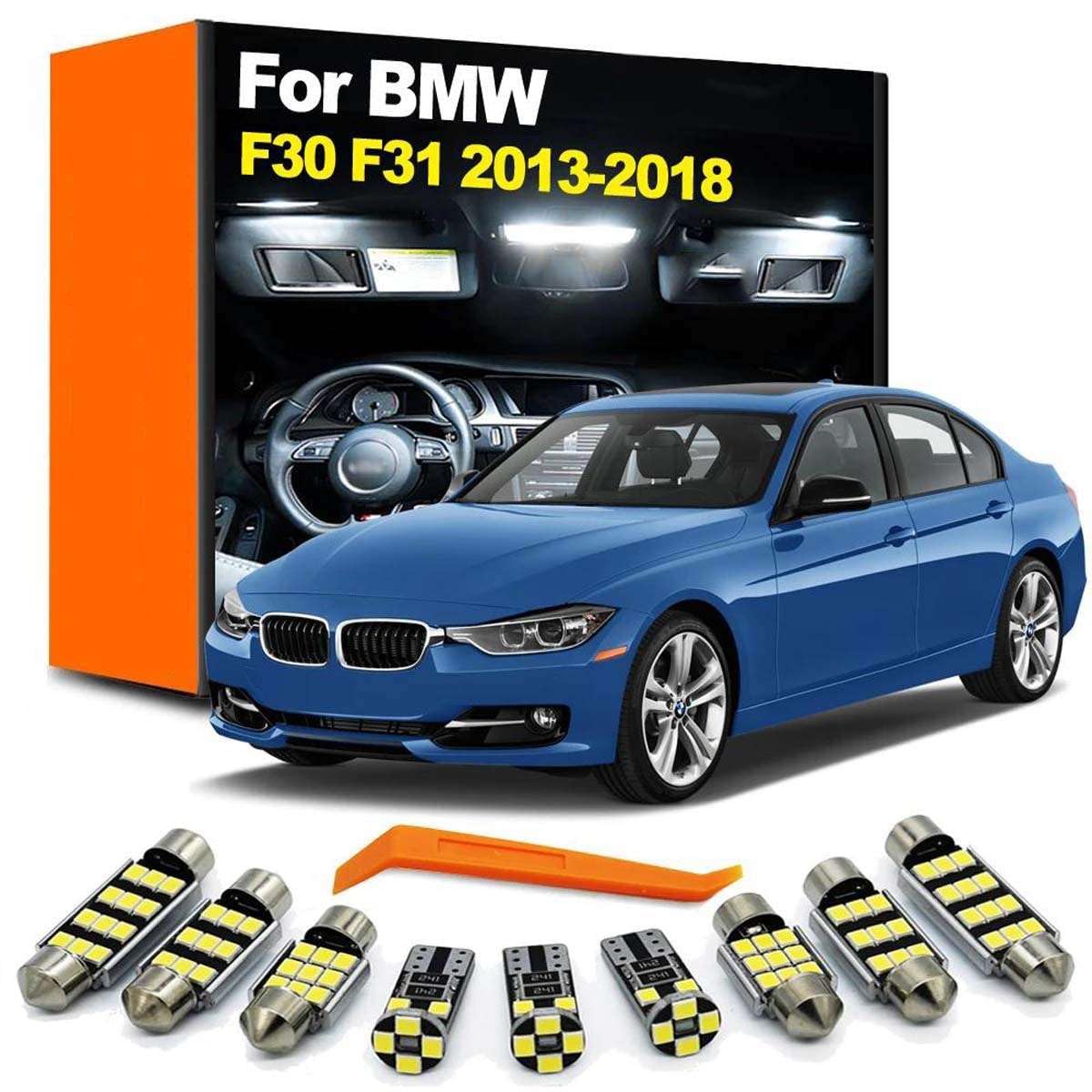Kit de 6 Luces LED Interiores, para BMW Serie 3 F30 F31 Sedán Touring 320 325 328 330 2013 2014 2015 2016 2017 2018