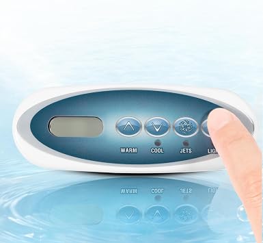 53238 Mini Oval Topside Control Panel Compatible with Balboa Heat Jacket System4 Buttons7-feet Cord with Phone Jack Connector