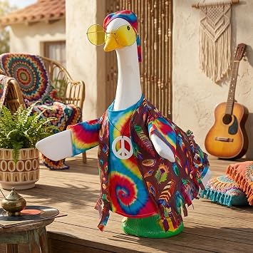Gaggleville Hippie Goose Outfit, Fits Large 23 H Statue, by Fox Valley
