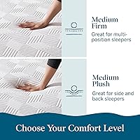 Vista 4 de Lucid 8 Inch Memory Foam Mattress - Medium Firm Feel - Infused with Refreshing Bamboo Charcoal and Cooling Gel - Bed in a Box - Temperature