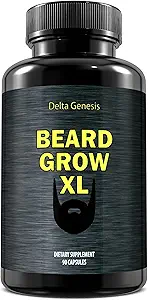Beard Grow XL, Vegan Beard Grower Facial Hair Supplement for Men, Add to Your Beard Growth Kit, 1 Men’s Hair Growth Vitamins, For a Faster, Thicker and Fuller Beard, Enhance Your Beard Grooming Kit
