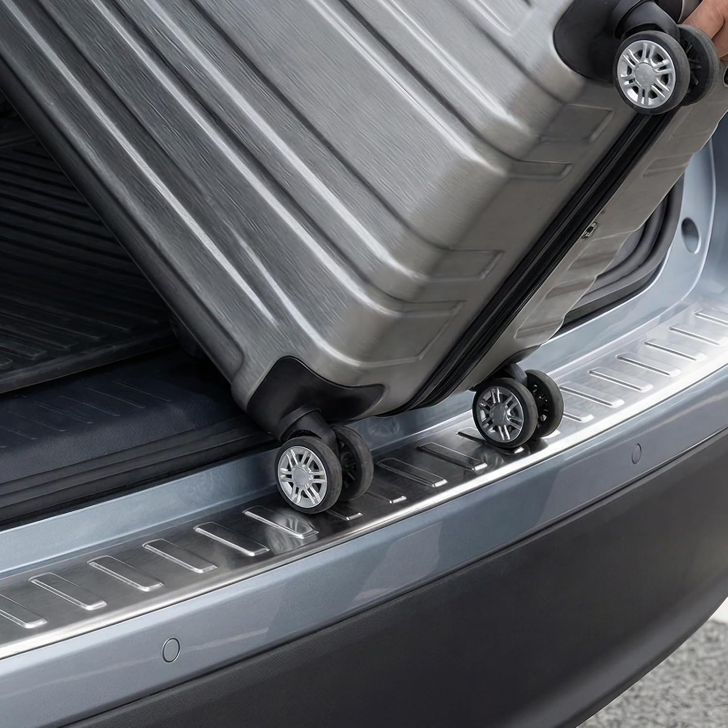 Stainless Steel Rear Bumper Protector Guard fits 2020-2026 Toyota Highlander, Trunk Outside Door Sill Protector Cover Accessories, Silver (Not for Grand Highlander), 2021 2022 2023 2024 2025