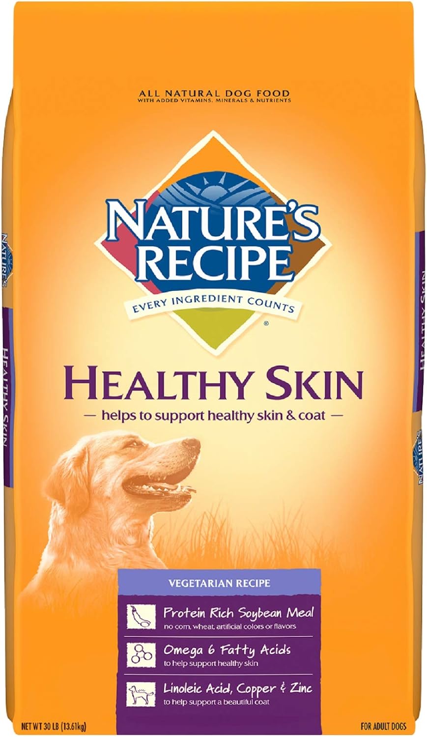 Nature's Recipe Healthy Skin Dry Dog Food, Vegetarian Recipe, 30 Pounds (Discontinued by Manufacturer)