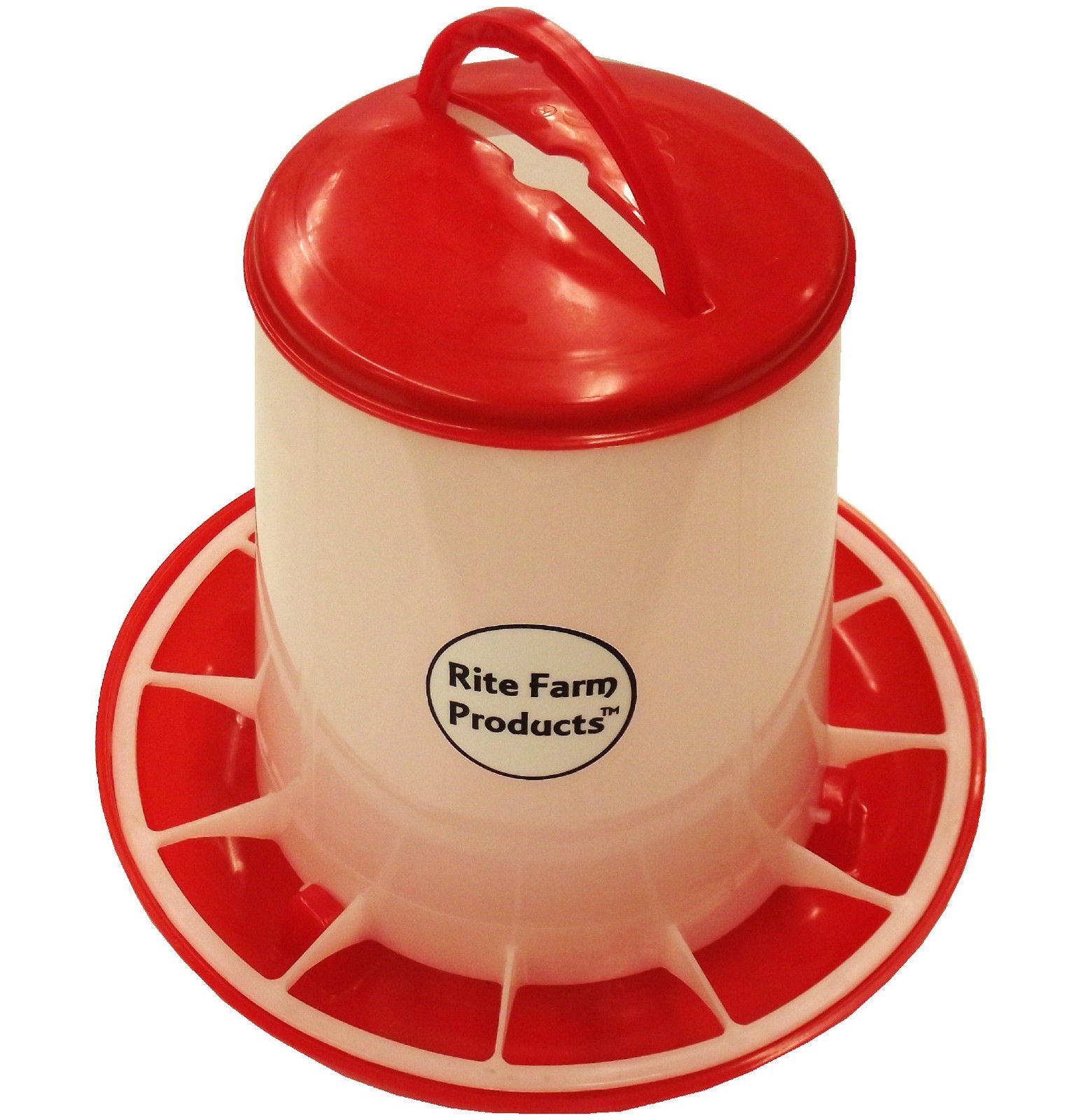 Rite Farm ProductsMedium HD 6.6 Pound Chicken Feeder LID & Handle Poultry Chick