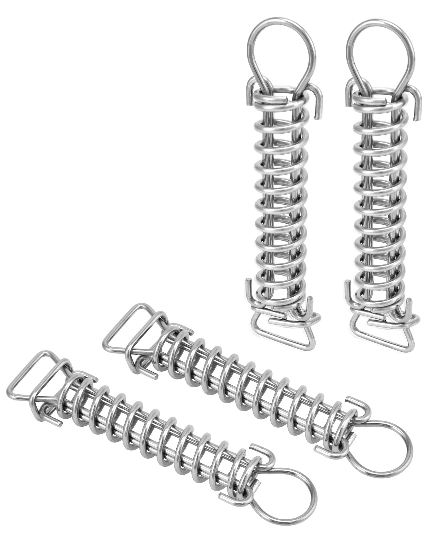 QWORK Tendeur Voile d'Ombre en Acier Inoxydable - 4 Pièces avec Crochets