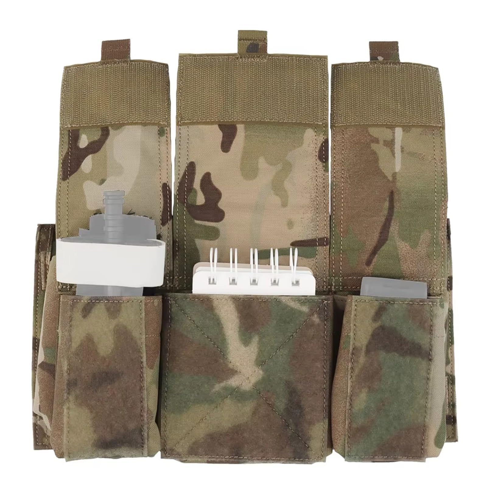 Pochette Triple Chargeur 7.62x51, Panneau Avant Molle pour Gilet Pare-Balles Et Harnais, Compatible avec Chargeurs De Fusil Standard, Équipement Tactique