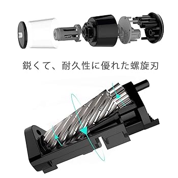 Amazon.co.jp: 電動鉛筆削り スパイラル切削刃 電動シャープナー