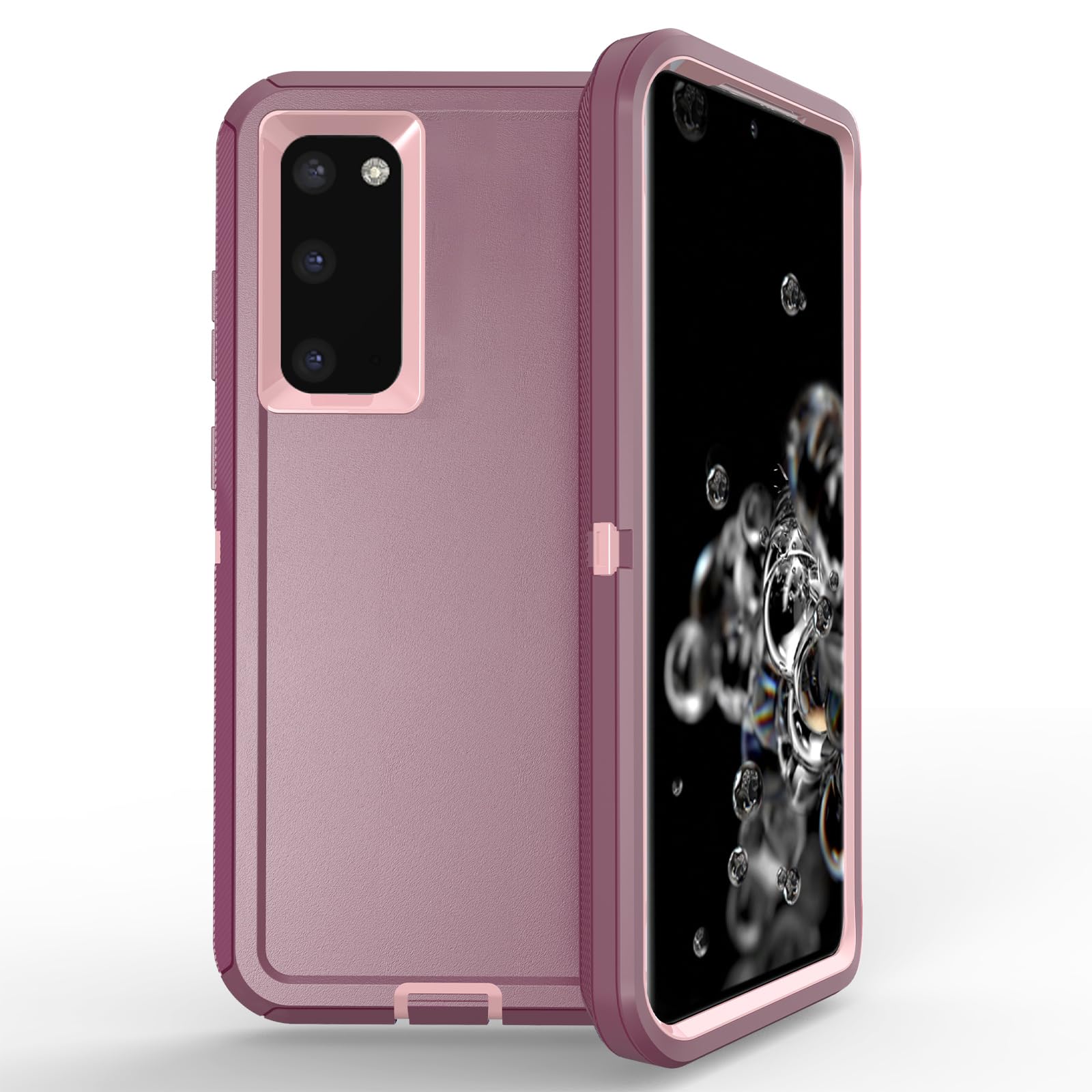 Anloes Case for Samsung Galaxy S20 Plus 5G, Phone Case Heavy Duty Shockproof Rugged Protective, 3 in 1 Bumper Cover (Purple)