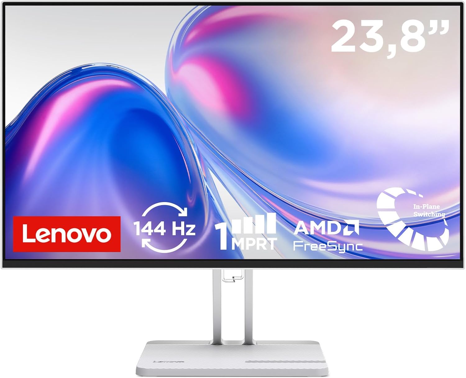 Lenovo L24-4C | 24 Inch Full HD WLED Monitor | 1920 x 1080 | 16:9 | 144Hz | 1ms Response Time | HDMI | VGA | Audio 3.5 mm | 4-Sided Panel | TÜV Eye Protection | AMD FreeSync | Grey | 3.8 kg – Lenovo product photo