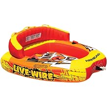 AIRHEAD LIVE WIRE 1-2 Rider, Towable Tube for Boating with Dual Tow Points