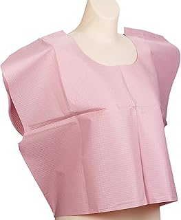 Avalon Premium Capes, Mauve (Pack of 100) ― Tissue/Poly/Tissue ― Short-Sleeve, Open-Back Exam Capes ― Short, Disposable Medical Gowns ― Standard Size (30” x 21”) ― Latex-Free Medical Supplies (905)