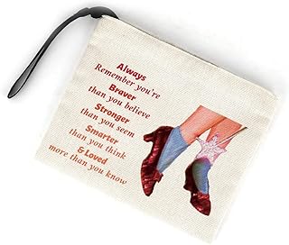Inspirational Gifts TV Show Gift Ruby Red Slippers Thank You Gifts Encouragement Gifts for Women Ruby Fans Gifts Halloween Friendship Birthday Gifts for Friends Daughter Sisters Makeup Bag