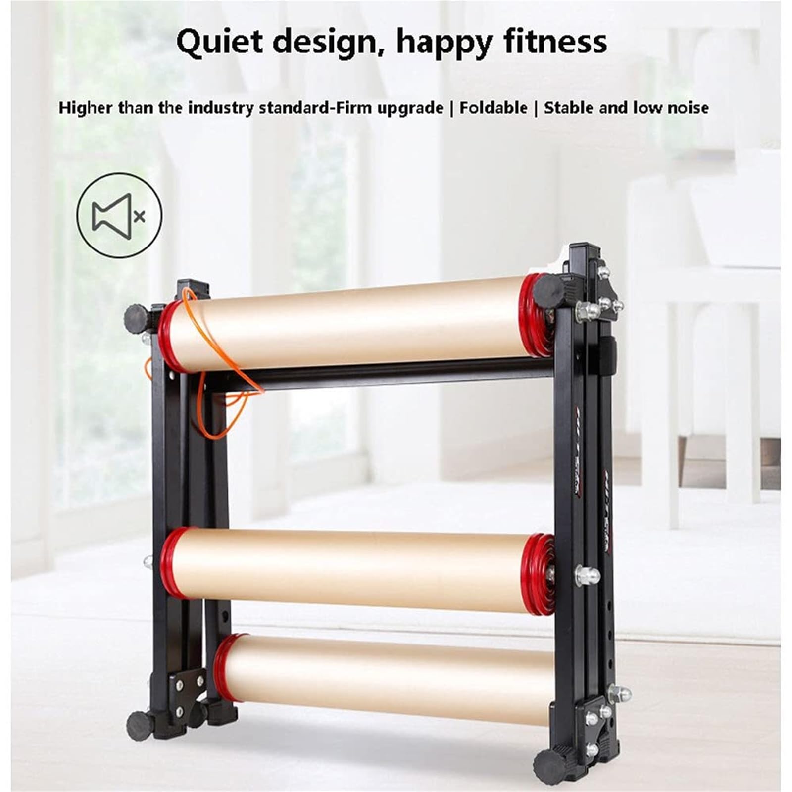 Rodillos de bicicleta ajustables, soporte plegable para entrenamiento de ciclismo en interiores para antes del juego y entrenamiento al aire libre