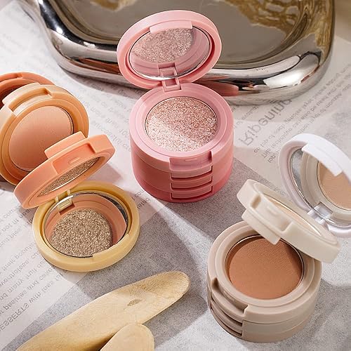 Miniatura 7 de Erinde Paleta de sombra de ojos de 4 colores, cuarteto brillante mate, alta pigmentación, larga duración, ultra mezclable, colores ricos con textura