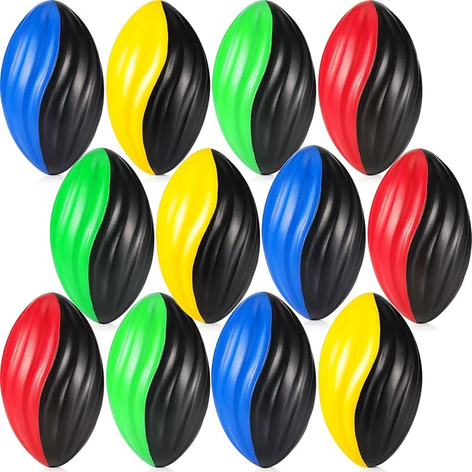 Jerify 12 Pcs Mini Foam Footballs for Kids Students 7 Inch