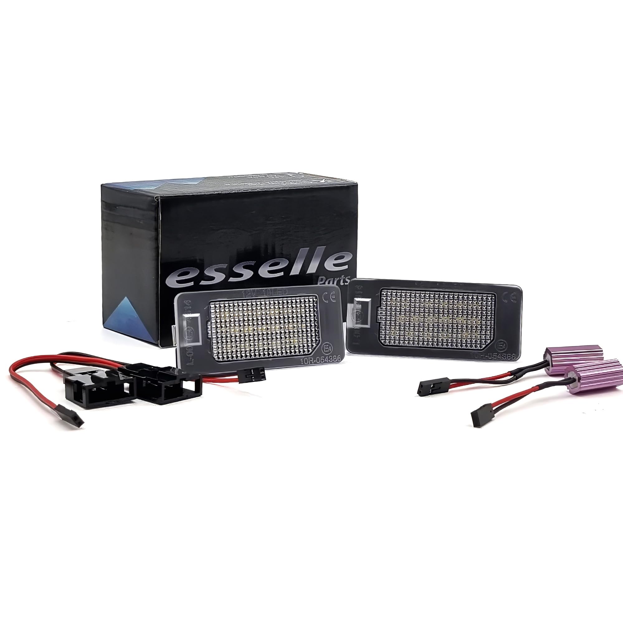 Placchette Luci Targa LED Compatibili con Seat e Cupra Ateca, Formentor, Leon, Arona, Tarraco, Alhambra 7N, Leon 4 KL, Alhambra 7MS 18 SMD CANBUS 6000K Bianco Ghiaccio Plug & Play