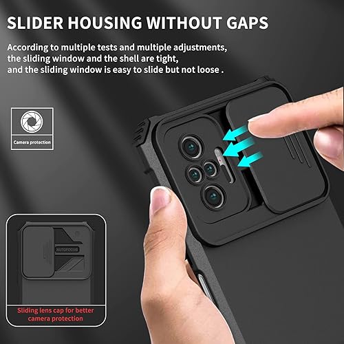 Miniatura 2 de Funda para cámara de lente deslizante para Xiaomi Redmi Note 10 4G10S con soporte incorporado, resistente a prueba de golpes de cuerpo completo caso
