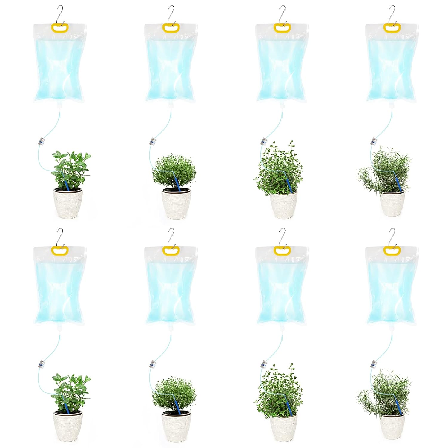 Sac D'arrosage Automatique Pour Plantes - 5,2L/6,5L, Avec Crochets Métal, Irrigation Goutte-à-goutte