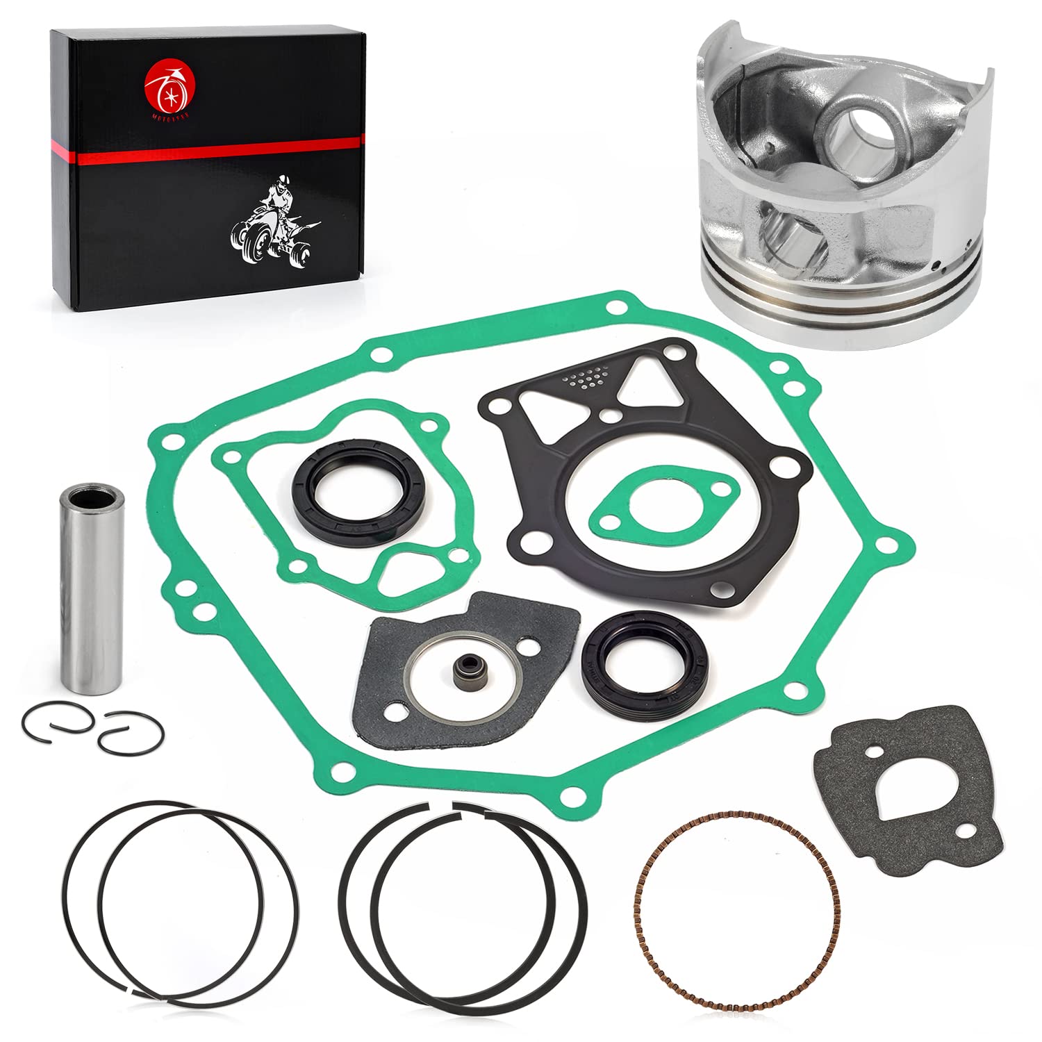 Engine Gasket Rebuild Kit STD Piston & Ring Seal Compatible with Yamaha Golf Cart G14 1995 1996 JN5-11631-00-96 JN5-11610-00-00