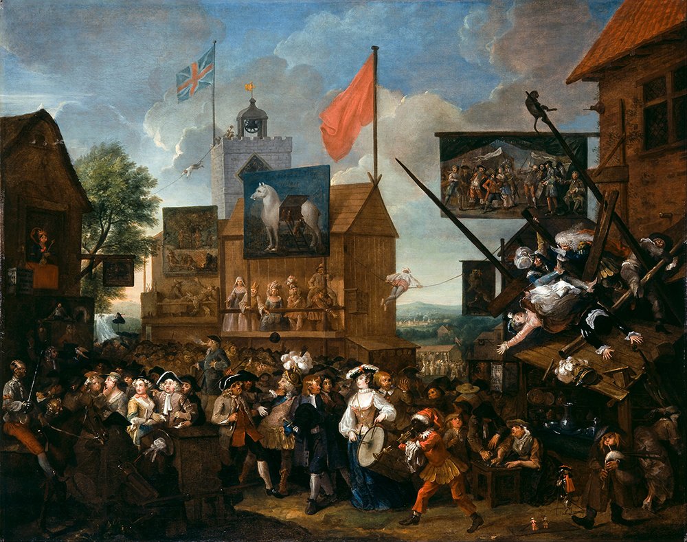 Cuadro histórico William Hogarth Southwark Fair enmarcado pequeño