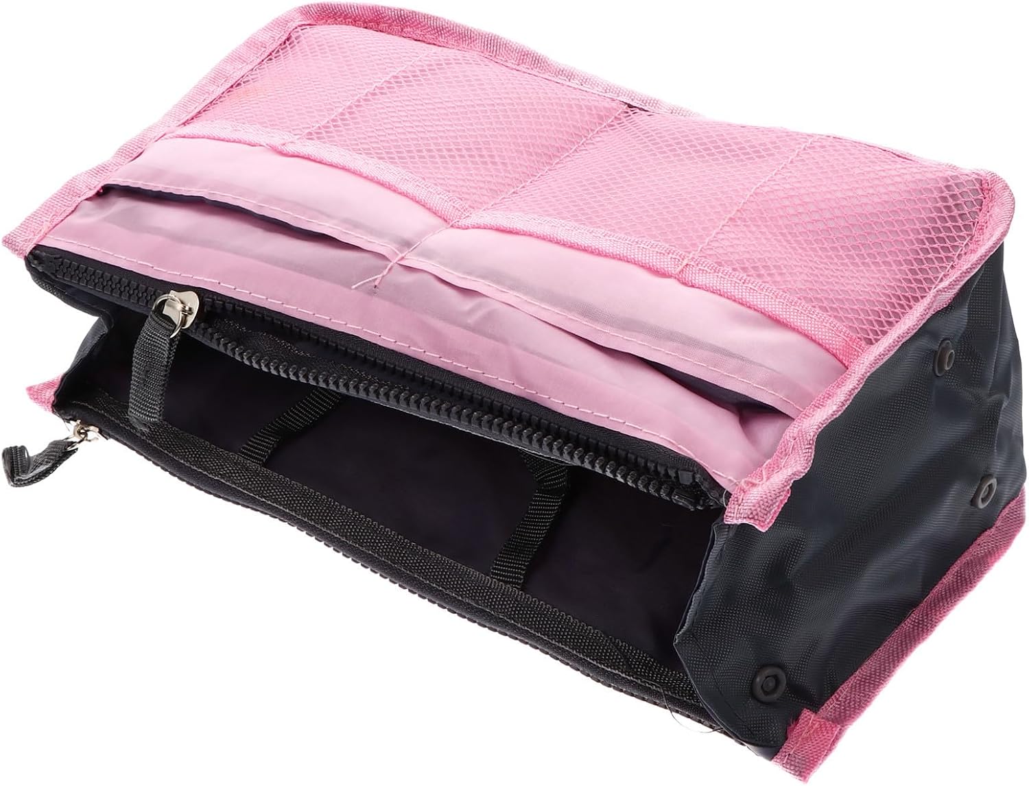 Pink Nylon Handbag Liner with Multiple Pockets Large Capacity