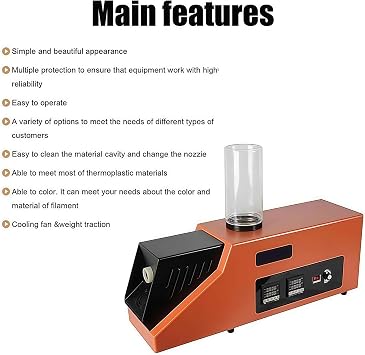 3D Printer Filament Extruder and Recycler Machine, Adjustable Speed 300-650mm/min, Compatible with PLA, ABS, PVA for Efficient Production and Recycling
