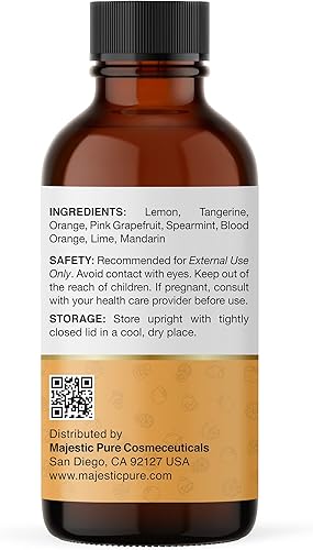 Miniatura 3 de Majestic Pure Focus - Mezcla de aceites esenciales, aceite terapéutico 100% puro y natural para equilibrar la mente, alivio del estrés, limón, aguja