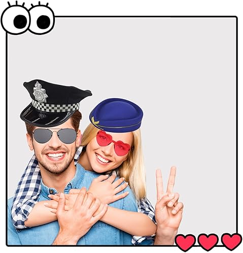 Miniatura 3 de Juego de 21 piezas de accesorios divertidos para cabina de fotos para adultos, disfraces surtidos, sombreros de fiesta, gafas de sol divertidas,