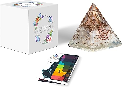 Miniatura 29 de Black Tourmaline Orgone Pyramid for Protection & Security Orgonite pyramids with Copper Coil and Crystal Quartz for Chakra Protection