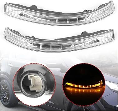 Dynamic Indicator Wing Mirrors Blinker For Kia For Sportage SL 2010-2015 876143W100 876243W100 LED Side Mirror Turn Signal Light Amber Indicators Lamp Wing Mirror Turn Light(1pc Right)