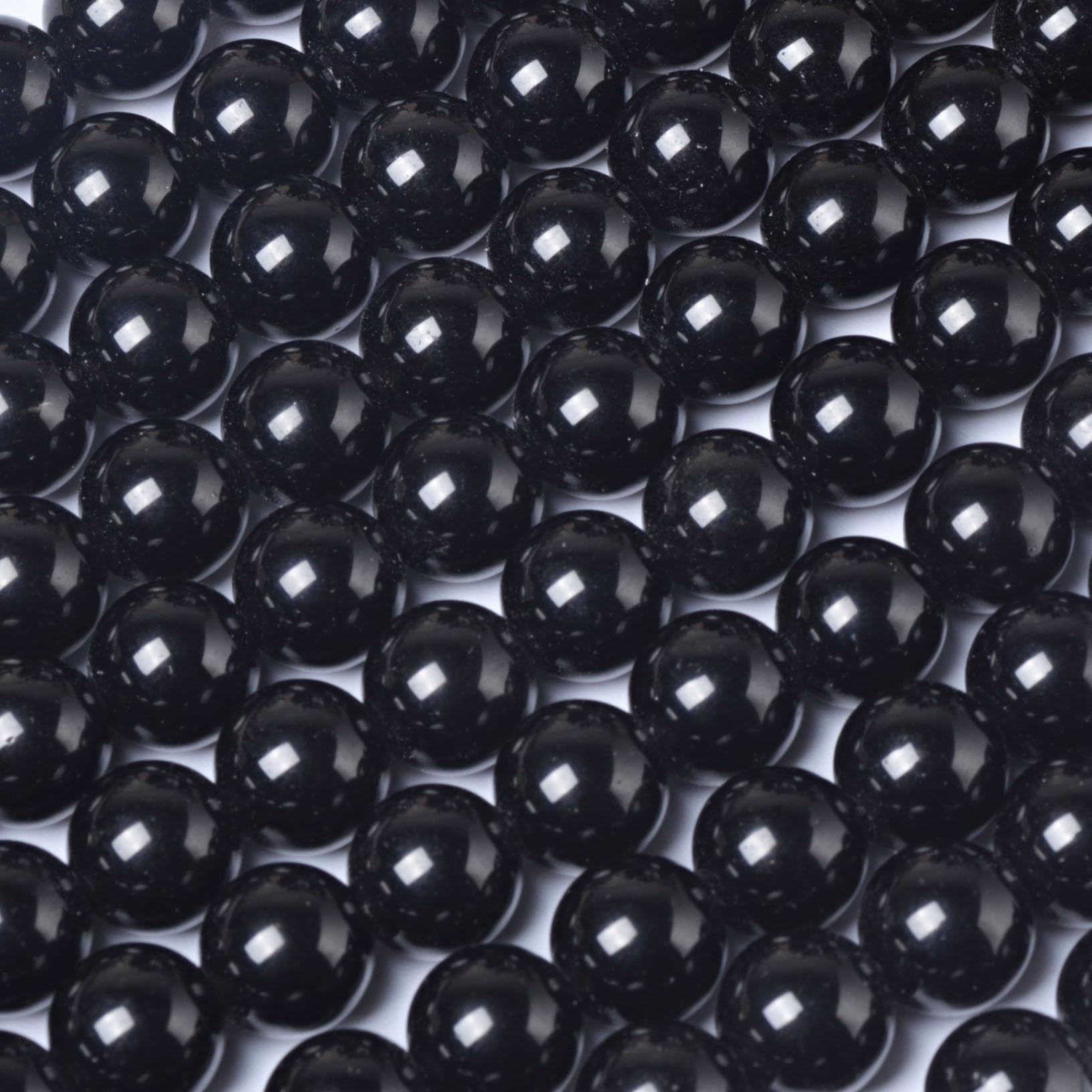 8mm Round Black Obsidian Natural Stone Beads for Jewellery Making Gemstone Beads for Crafting (45-50Pcs) - Image 4