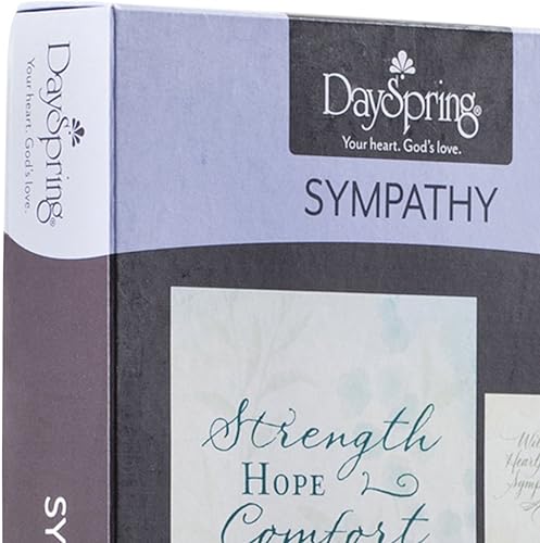 Miniatura 8 de DaySpring - Strength Hope Comfort - Surtido de 4 diseños con las Escrituras - 12 tarjetas y sobres en caja de condolencias (77541)